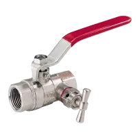 Кран шаровой BS1143P ВР/BP с дренажом и рукояткой, Tecofi