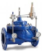 Клапан перепускной пилотный "до себя" АСТА-Р02/03 Ру16/25 фланцевый с трехходовым пилотом