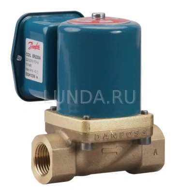 Клапан соленоидный EV225B с сервоприводом, для пара, с катушкой, Danfoss В Нижнекамске